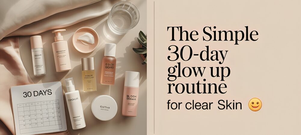 The Simple 30-Day Glow Up Routine for Clear Skin