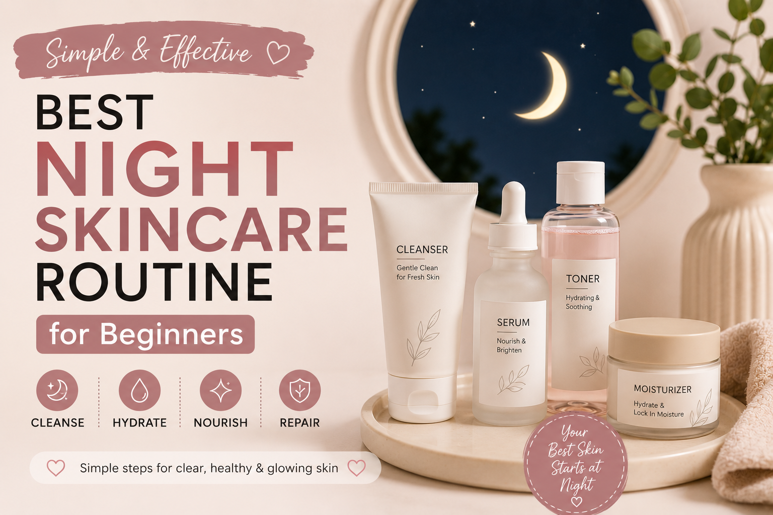 Best Night Skincare Routine for Beginners
