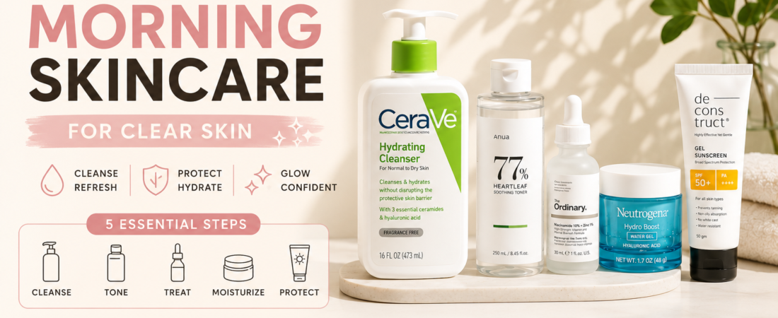 Best Morning Skincare Routine for Clear Skin (Simple Beginner Guide)