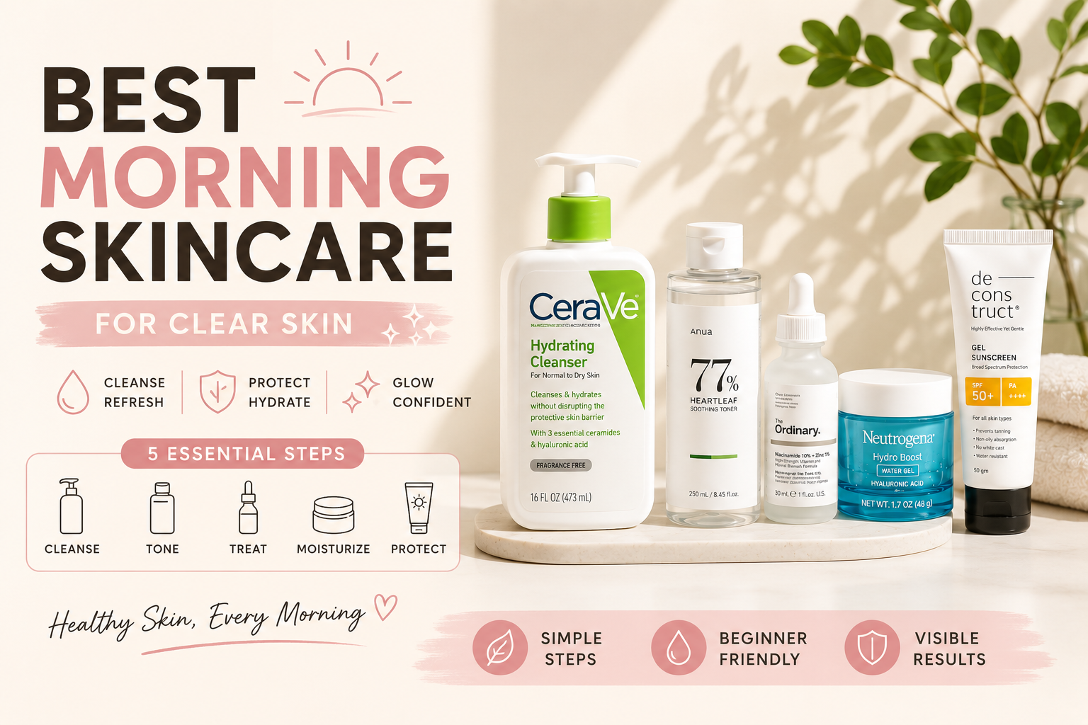 Best Morning Skincare Routine for Clear Skin (Simple Beginner Guide)