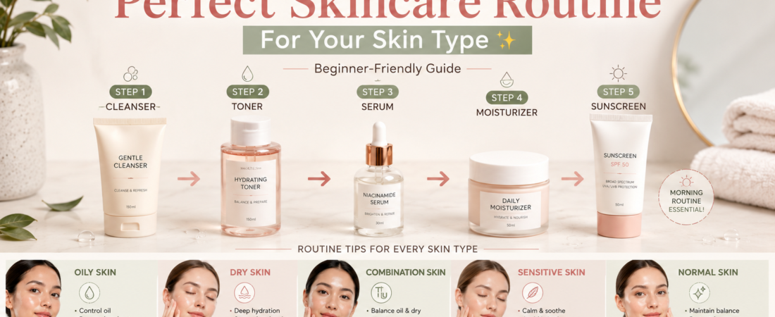How to Build the Perfect Skincare Routine for Your Skin Type (Beginner-Friendly Guide)