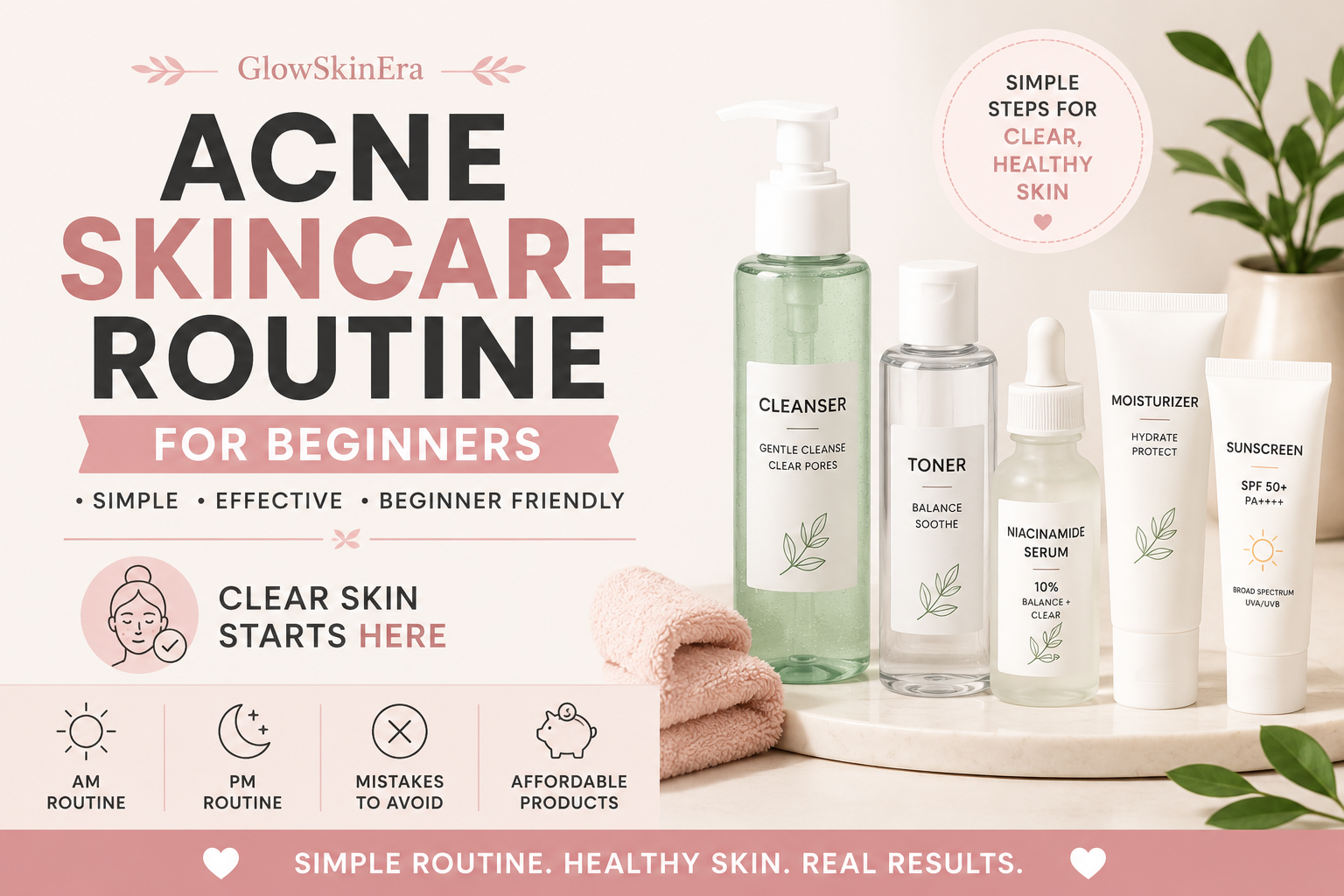 Acne Skincare Routine for Beginners (Simple and Effective)